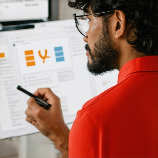 Deep Dive into Local SEO Strategy Business owner analyzing local SEO and community engagement visuals