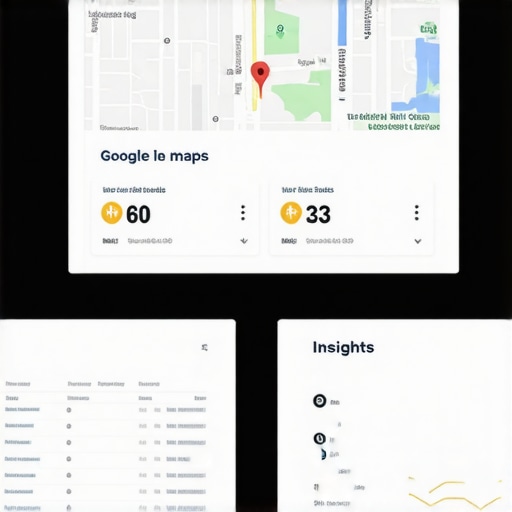 Dashboard showcasing Google Maps insights and engagement metrics.
