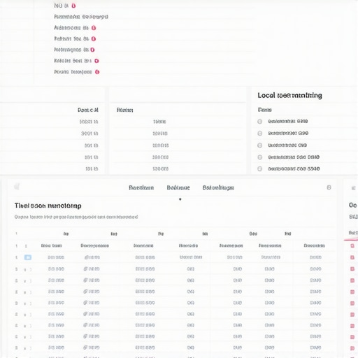 SEMrush Dashboard for Local SEO Screenshot of SEMrush dashboard showing local keyword rankings