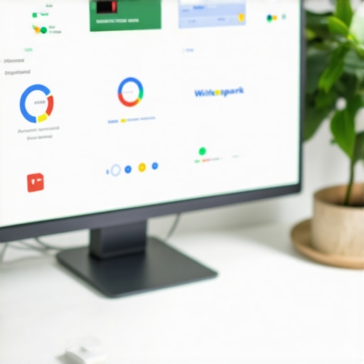 Desk with SEO Tools for Local Business Workstation displaying SEO tools used for maintaining local SEO and Google Maps rankings.