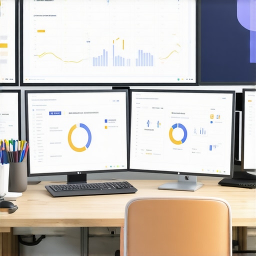 An illustration of a workspace with multiple SEO tool interfaces showing citation and rank tracking