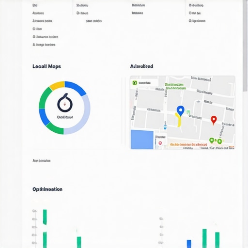 Screenshot of local SEO dashboard showing Google Maps ranking metrics.