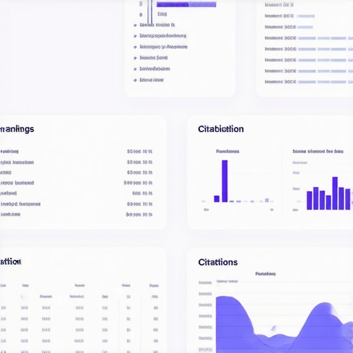 Dashboard visual of local SEO tools monitoring rankings and citations