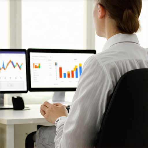 Optimizing Local SEO Tools in Action A person analyzing local SEO performance metrics on a computer monitor