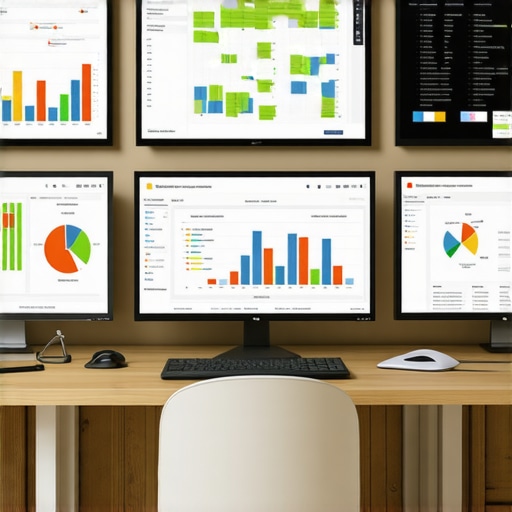 Person managing local SEO tools and citation reports A person working at a desk with screens showing BrightLocal, SEMrush, and review management dashboards