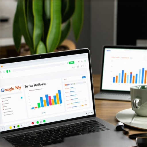 Auditing Google My Business profile Business owner reviewing and auditing Google My Business profile for fake reviews and citations