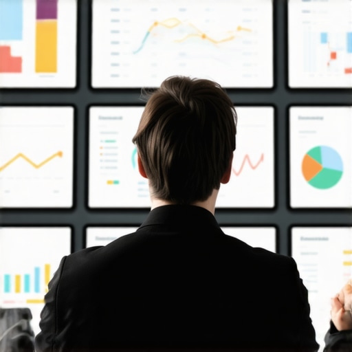 Person analyzing local SEO performance dashboards on multiple screens during a routine review.