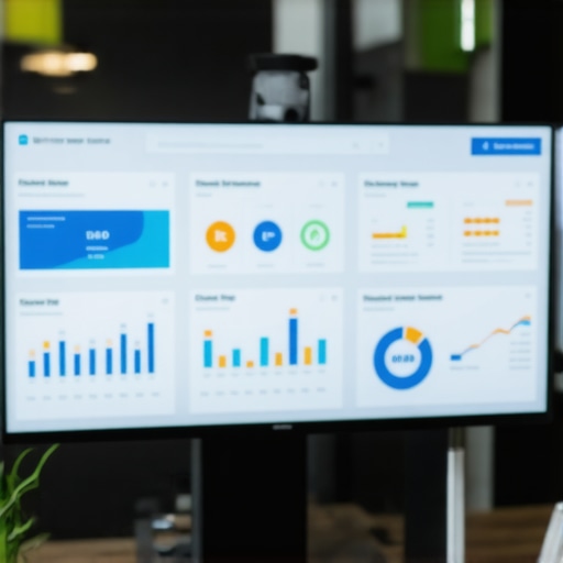 Digital marketing dashboard for local SEO Screenshot of SEO analytics dashboard with local map rankings and review scores.