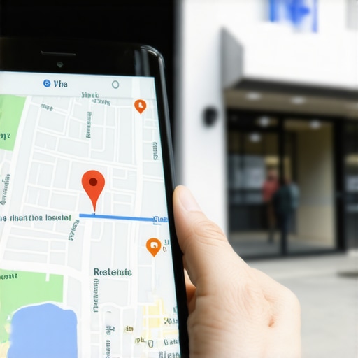 Person accurately placing a map pin on Google Maps over a storefront to improve local search rankings.