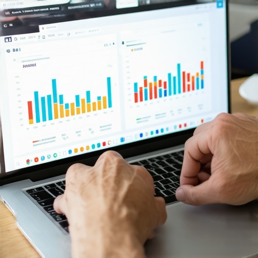 Person reviewing local SEO analytics and tools on a laptop screen
