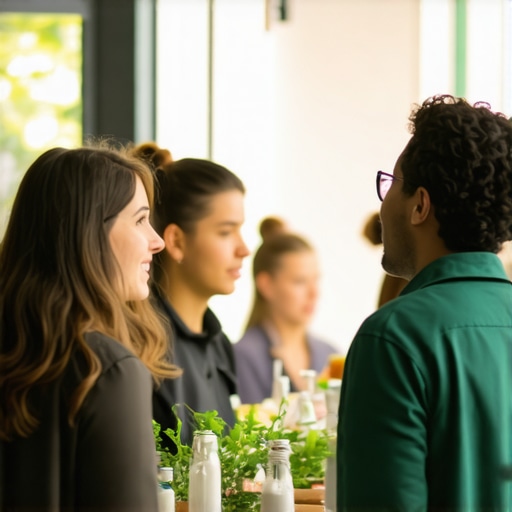 Community members at a local business event